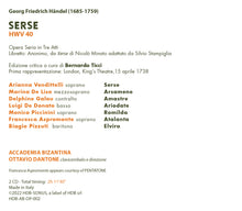 Carica l&#39;immagine nel visualizzatore di Gallery, G.F. Händel: SERSE - Live recording - Accademia Bizantina, Ottavio Dantone
